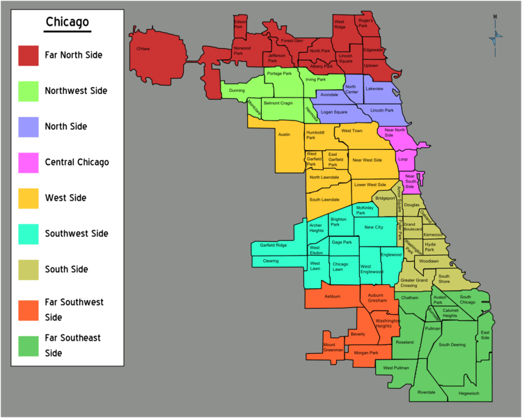 750px Chicago neighborhoods map 750px Chicago neighborhoods map
